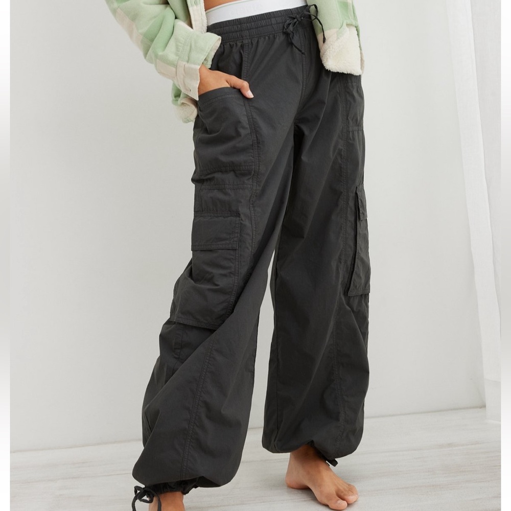 Aerie High Waisted Go-For-It Baggy Cargo Pant